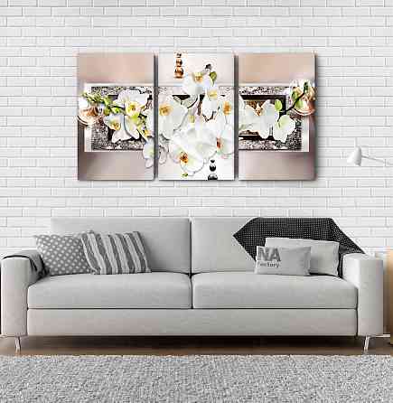 Модульна картина Абстракція Квіти Аrt-220_3А Київ