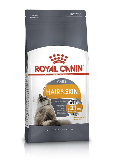 Royal Canin Hair and Skin Care (Рояв Канін Хейр енд Скін Кер) сухий корм для кішок для шкіри і вовни від 12 міск 2 кг. Запоріжжя - фото 1