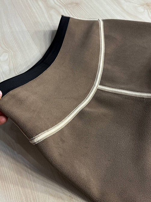 Лосины женские Bocska 2802 утепленные на флисе с широким поясом черные, черный, L Киев - изображение 15