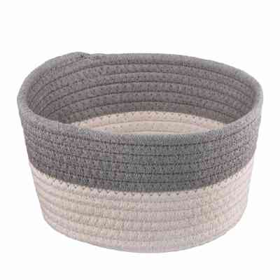 Кошик для зберігання Ardesto Vigor Плетений Бавовняний шпагат Сірий / білий 3.5 л (ARHC2504GW) Вінниця