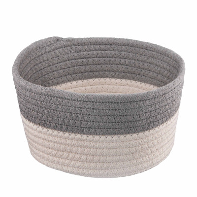 Кошик для зберігання Ardesto Vigor Плетений Бавовняний шпагат Сірий / білий 3.5 л (ARHC2504GW) Вінниця - фото 1