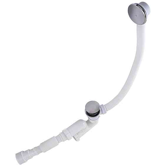 Сифон ″Waterstal″для ванни регульований Click-Clack з гнучкою трубою 32/40/50  (А - 18089) Луцьк