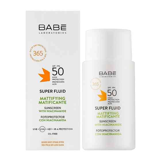 Солнцезащитный флюид с матирующим эффектом SPF 50 Babe Laboratorios 50 мл Киев