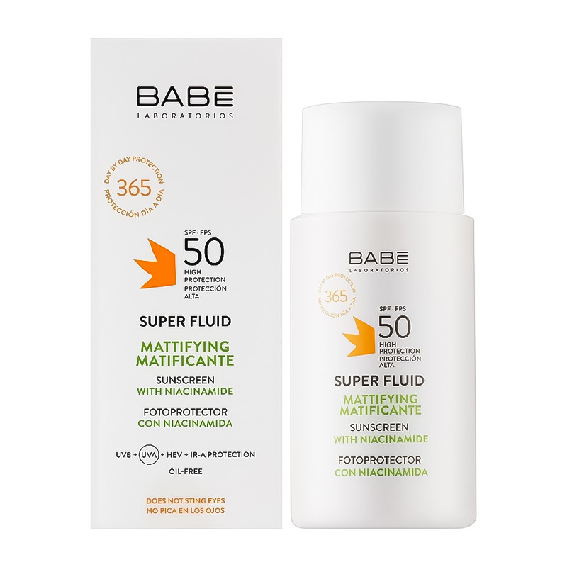 Солнцезащитный флюид с матирующим эффектом SPF 50 Babe Laboratorios 50 мл Киев - изображение 1