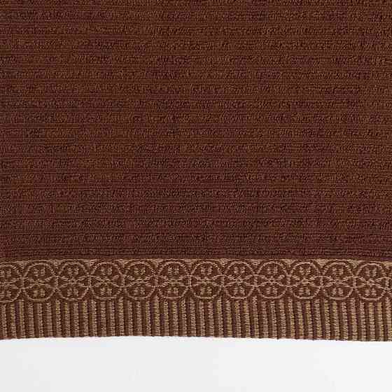 Махровий кухонний рушник з бордюром 30х50 см 400г/м2 GM Textile (Коричневий) Суми