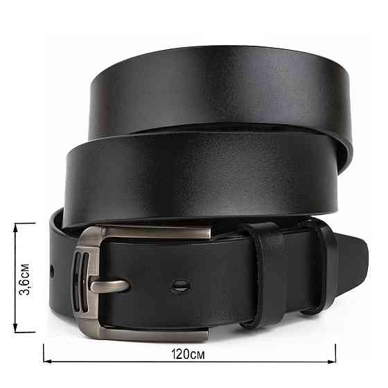 Ремень мужской с затемненной пряжкой механика Vintage 20314 Черный Киев