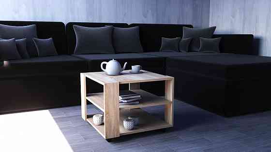 Стол журнальный Квант №4, Дуб Сонома, 600/600/450 Львов