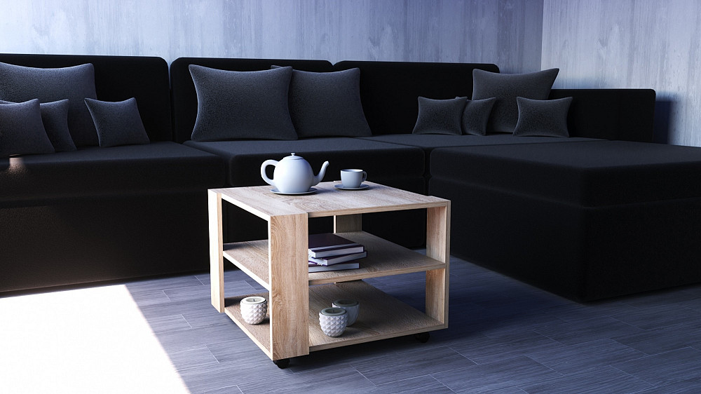 Стол журнальный Квант №4, Дуб Сонома, 600/600/450 Львов - изображение 3