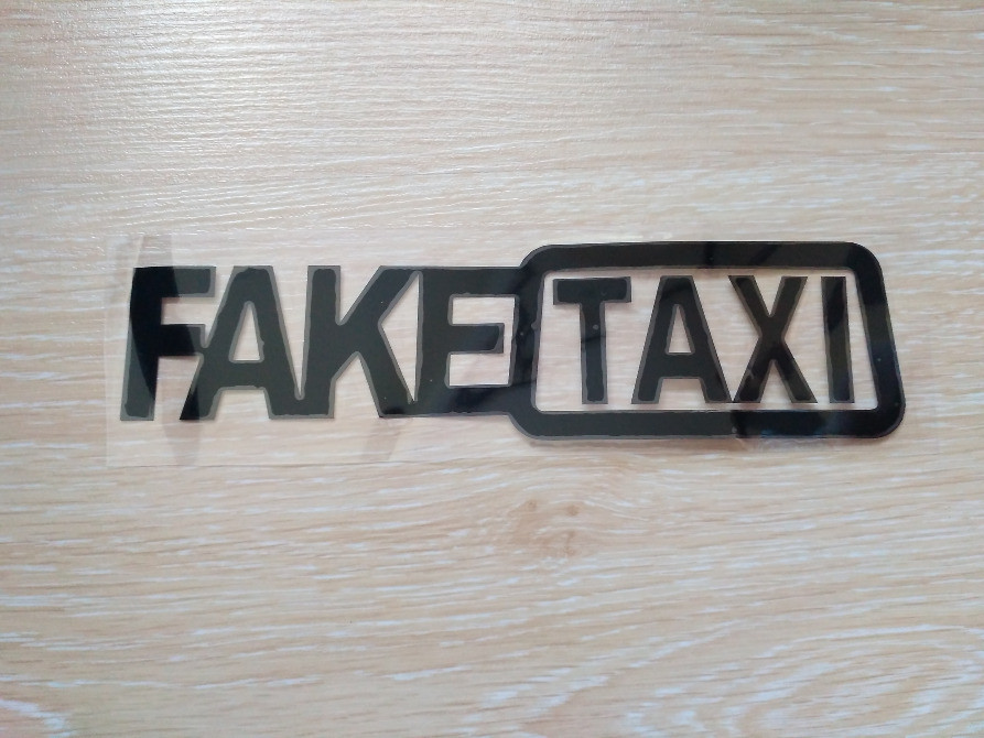 Наклейка на авто FakeTaxi Чорна Київ - фото 1