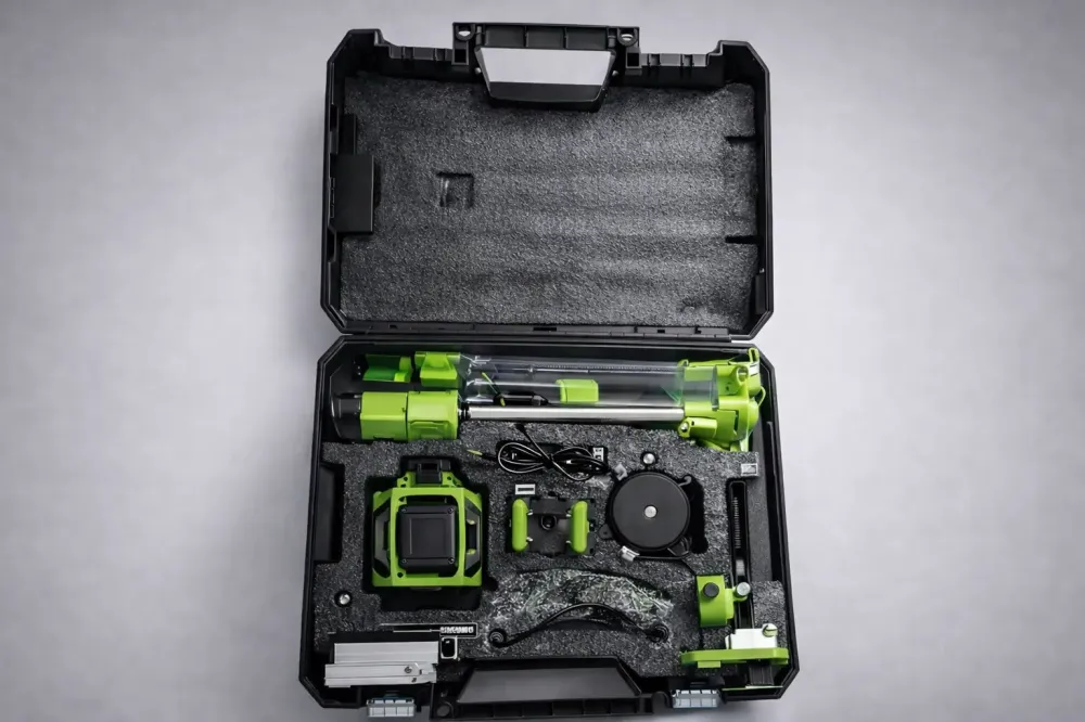 Лазерный уровень 360° зеленый 12 лучей 1 м в кейсе Коломыя - изображение 3