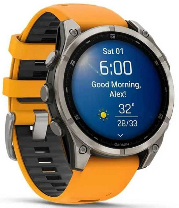 Смарт -Часы Garmin Fenix 8 47mm. AMOLED Sapphire Tit. Spark Orange Graph. Киев - изображение 7