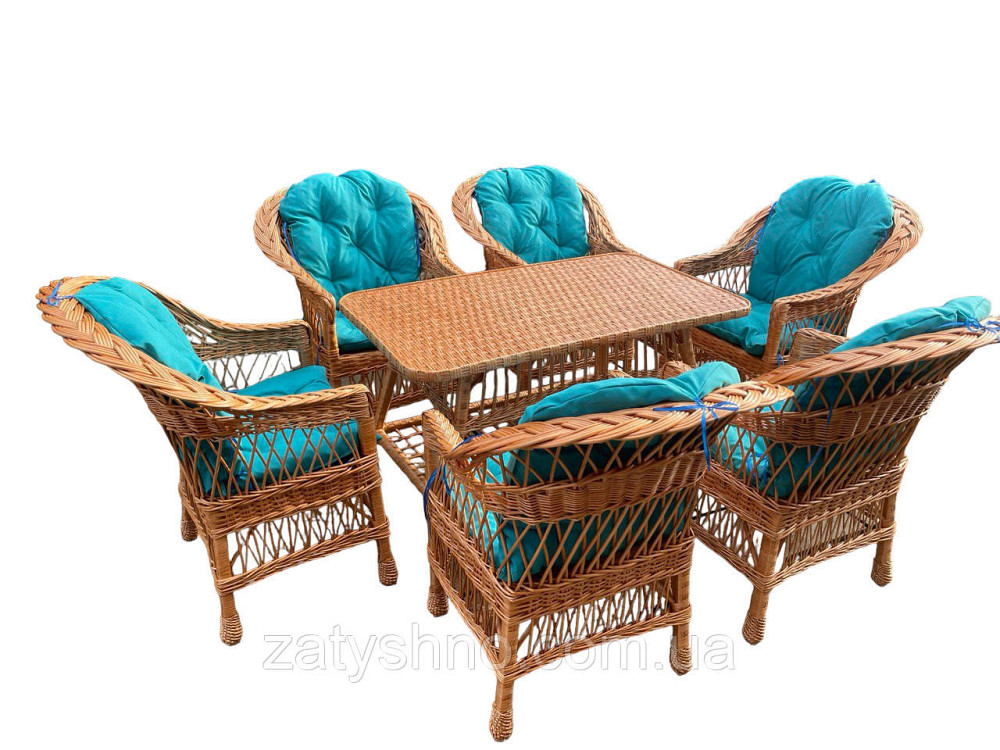 Меблі плетені 6 крісел і стіл Київ - фото 9