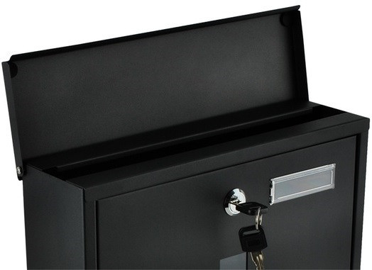 Почтовый ящик с тубусом для газет и листовок + 2 ключа Malatec (6244) Black Нововолынск - изображение 7