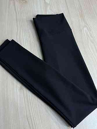 Лосини жіночі A-N 26001 в рубчик з широким поясом чорні, чорний, S Київ