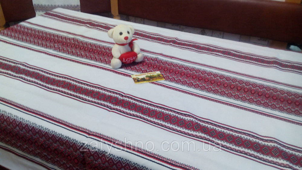 Скатертина червона в українському стилі Київ - фото 2