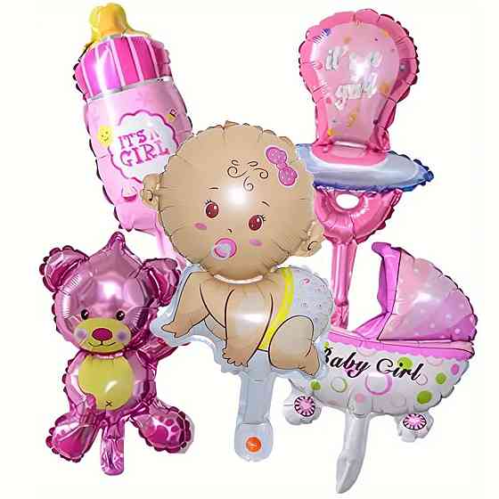 Шары на выписку девочки 5 штук one size разноцветный Киев