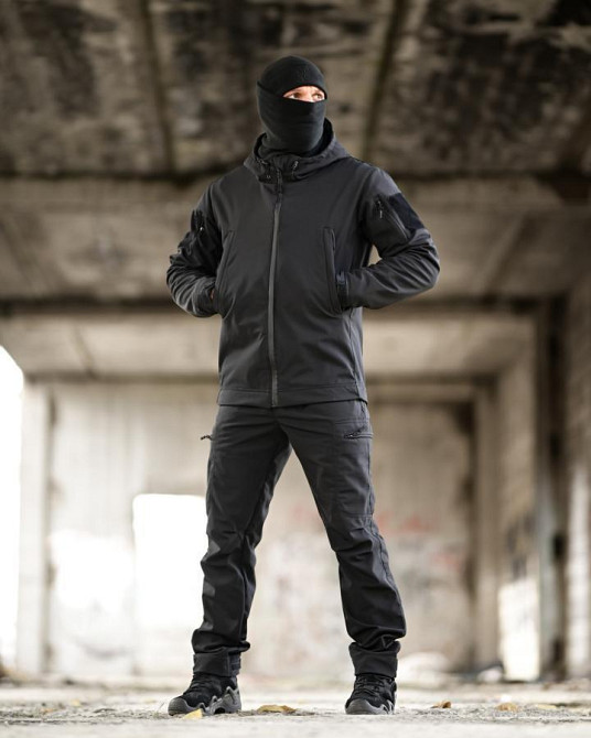 Тактичний костюм Softshell 5в1 LUNAR чорний ТР6407 Одеса - фото 14