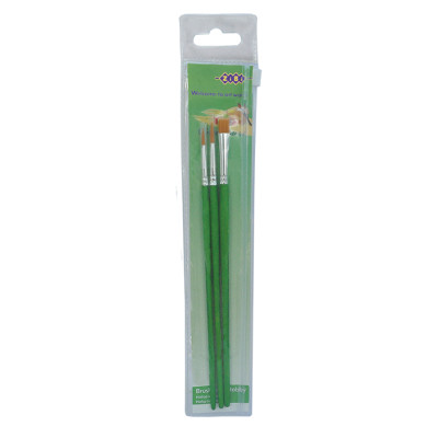 Пензлик для малювання ZiBi Набір Hobby з синтетики 3 шт (ZB.6958) Вінниця - фото 1