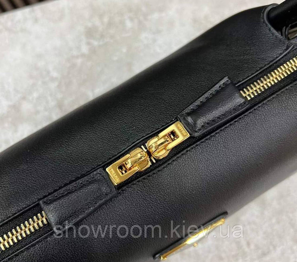 Жіноча брендова шкіряна сумочка Pr0822 чорна Київ - фото 3