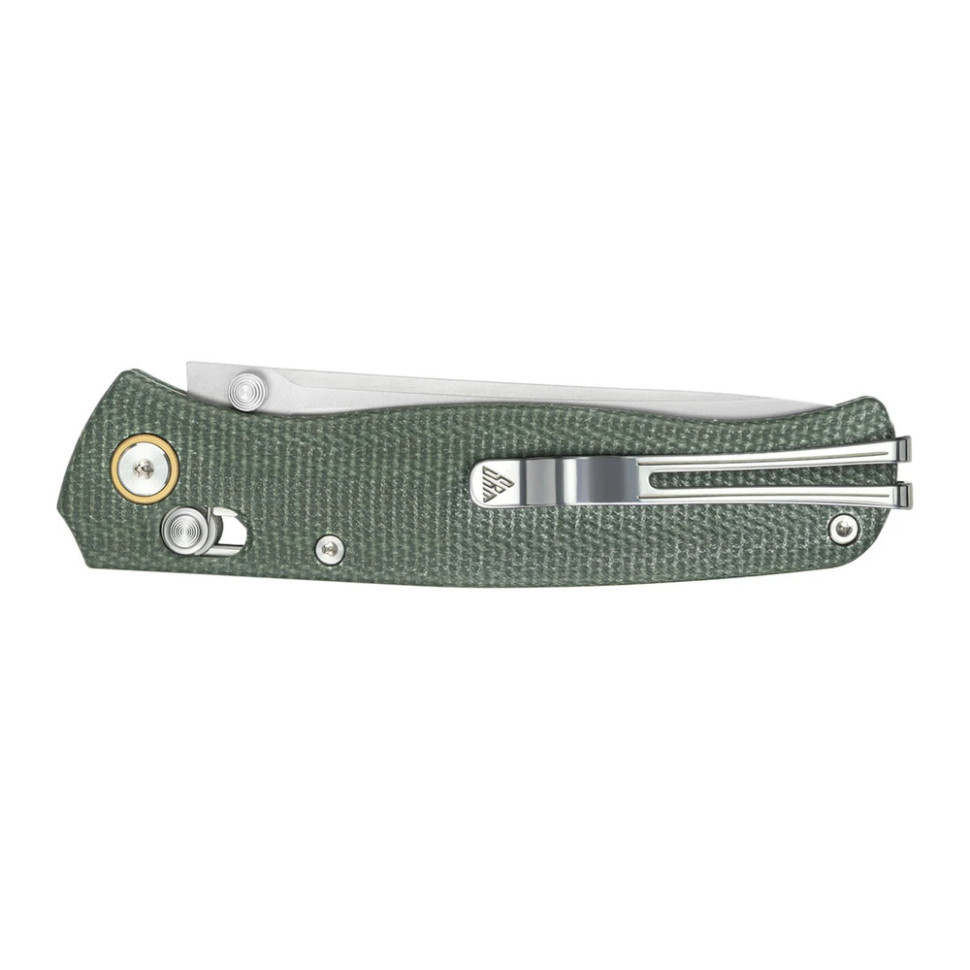 Ніж складаний туристичний SRM Medal 255L-MG3 (8.2 см) 140Cr / Micarta зелений Киев - изображение 7