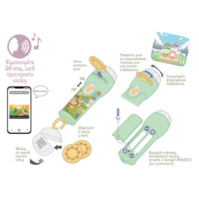 Інтерактивна іграшка Ambo Funtamin Аудіоказка з проєктором Джек і бобове стебло (AF6339JB) Вінниця - фото 6