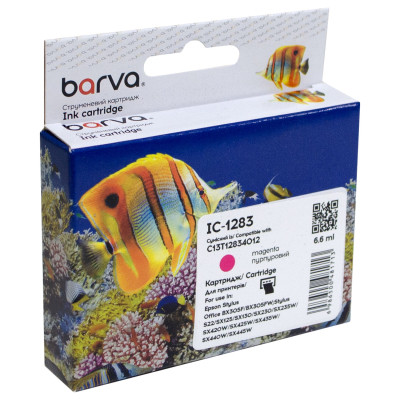 Картридж Barva Epson T1283 (C13T12834011/C13T12834012) 160с, magenta (IC-1283) Винница - изображение 1