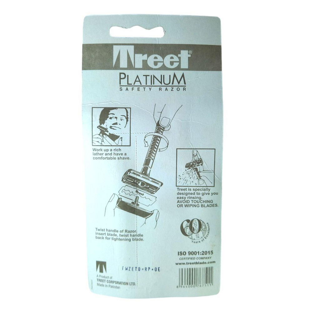 Станкок для бритья Treet Platinum Safety Razor 1 станок + 2 лезвия Харьков - изображение 8