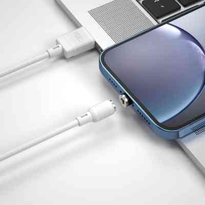 Дата кабель USB 2.0 AM to Lightning 1.0m 2.1A magnetic pvc white XO (NB187-L-1-WH) Вінниця