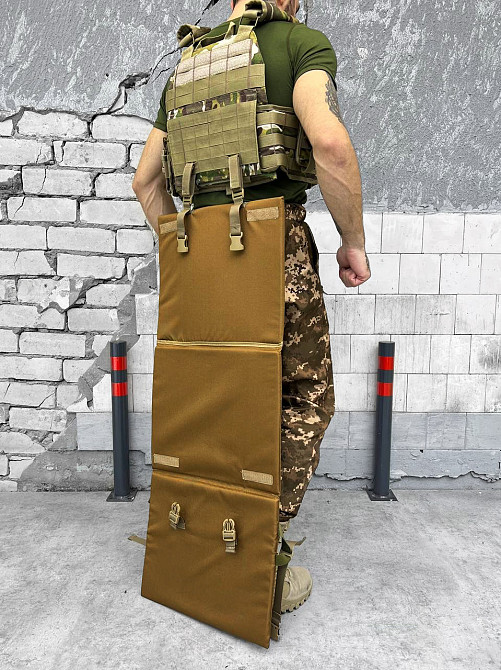 Сидушка потрійна карімат тактичний із кріпленням на пояс складаний коврик Одеса - фото 1