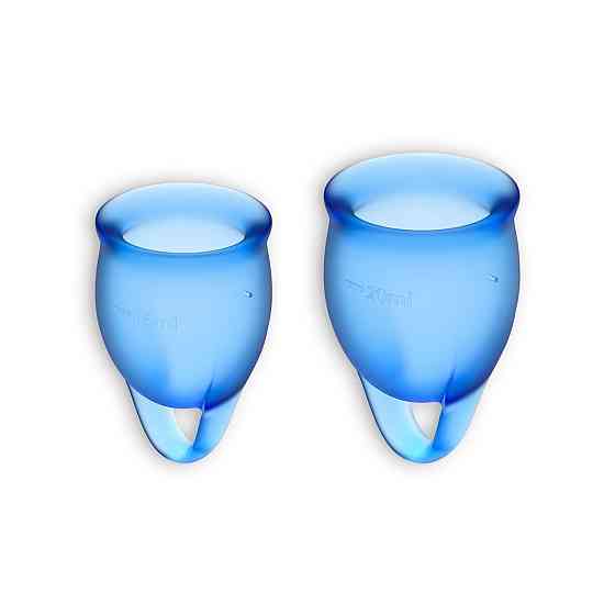 Вагінальні чаши набір Satisfyer Feel confident Menstrual Cup (dark blue) Sex Aura Київ