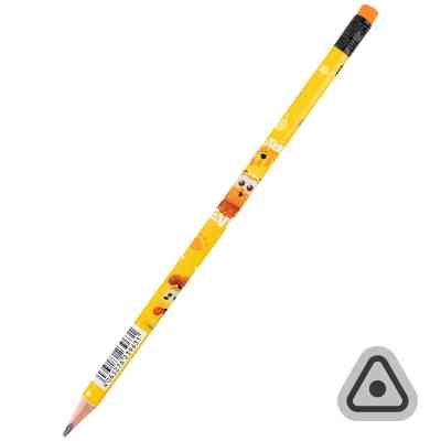 Олівець графітний Kite Garfield тригранний, з гумкою, НВ (GF25-046) Вінниця