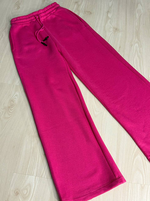 Штани жіночі OLIVIA 2236 спортивні кюлоти укорочені на флісі малинові, малиновий, ML Київ - фото 11