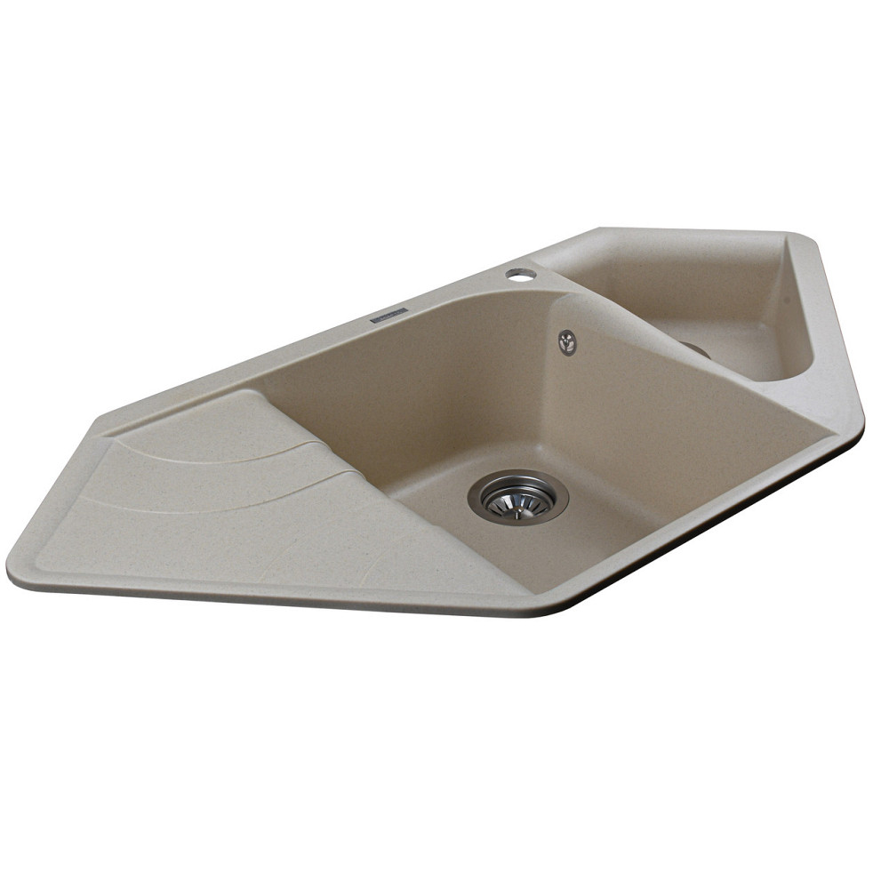 Гранитная мойка Globus Lux GARDA слоновая кость 1000х500мм Киев - изображение 3