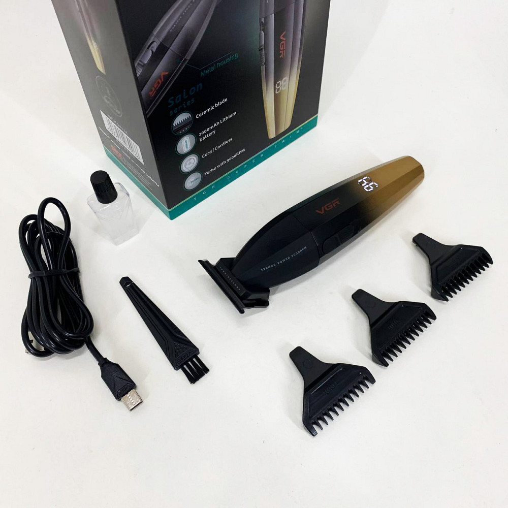 Бездротовий професійний тример для чоловічої стрижки VGR Машинка для стрижки волосся професіоналів DG-81 Львів - фото 5