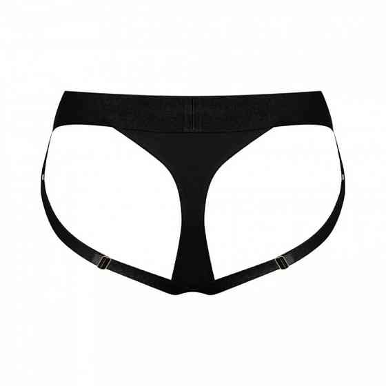 Трусики для страпону, XL, Strap-On-Me кільцеве кріплення, з відритими сідницями, чорні Sex Aura Київ
