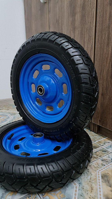 Колесо для тачки 3.5х10 Синий Колесо пневматическое с шариковым подшипником с обоих сторон Колеса к тачке Белая Церковь - изображение 4