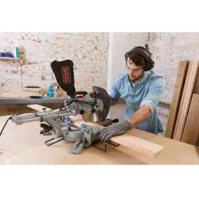 Торцювальна пила Black&amp;Decker 2100 Вт, диск 254х30 мм, 5000 об/хв, XPS, вага 18.5 кг (BES710) Вінниця