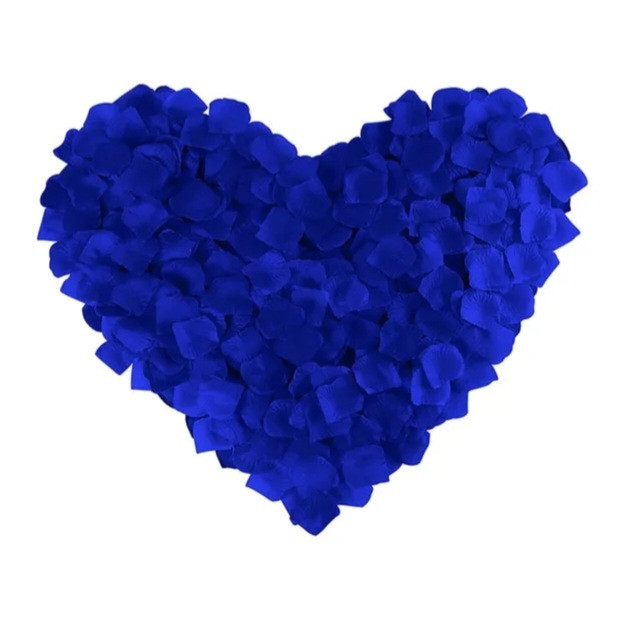 Пелюстки троянд штучні 100 штук 45 на 40 мм синій Київ - фото 2
