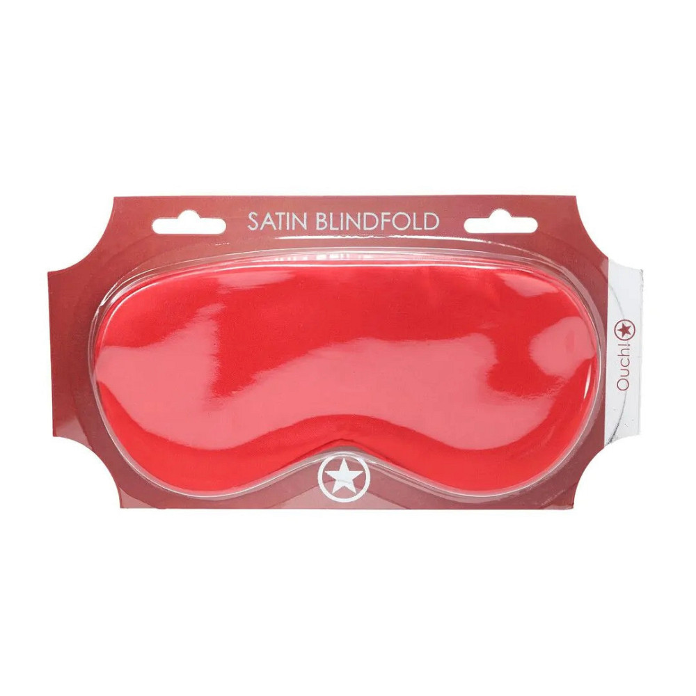 Маска на очі - Ouch! Satin Blindfold Red Sex Aura Київ - фото 5