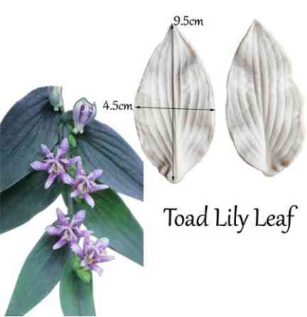 Силіконовий молд Листя лілії 95 на 45 мм білий Київ