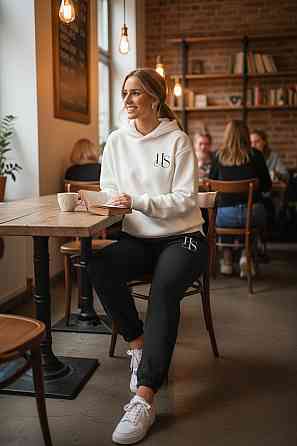 Теплый женский костюм тринитка на флисе Черный 2XL-3XL Харьков