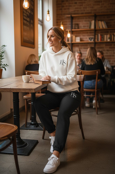 Теплый женский костюм тринитка на флисе Черный 2XL-3XL Харьков - изображение 3