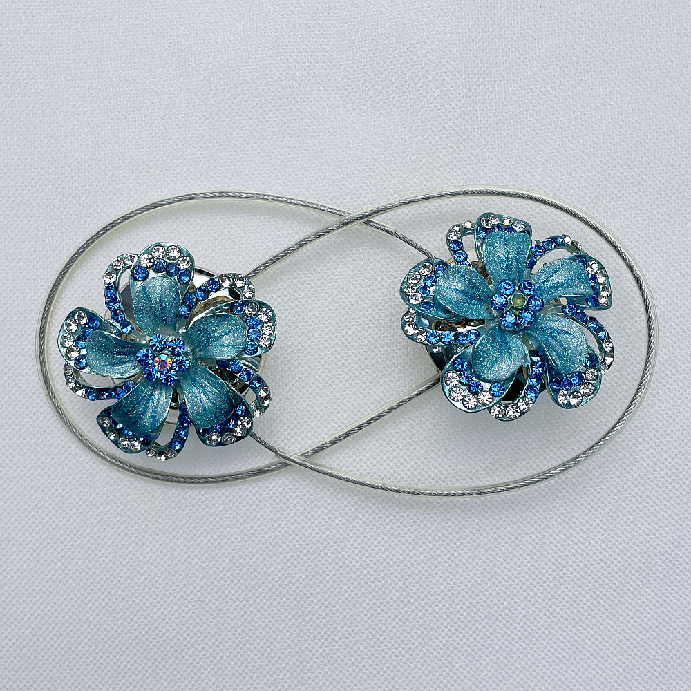 Магніти для штор та гардин "Flowers" набір 2 шт Блакитний (81-240) Київ - фото 5