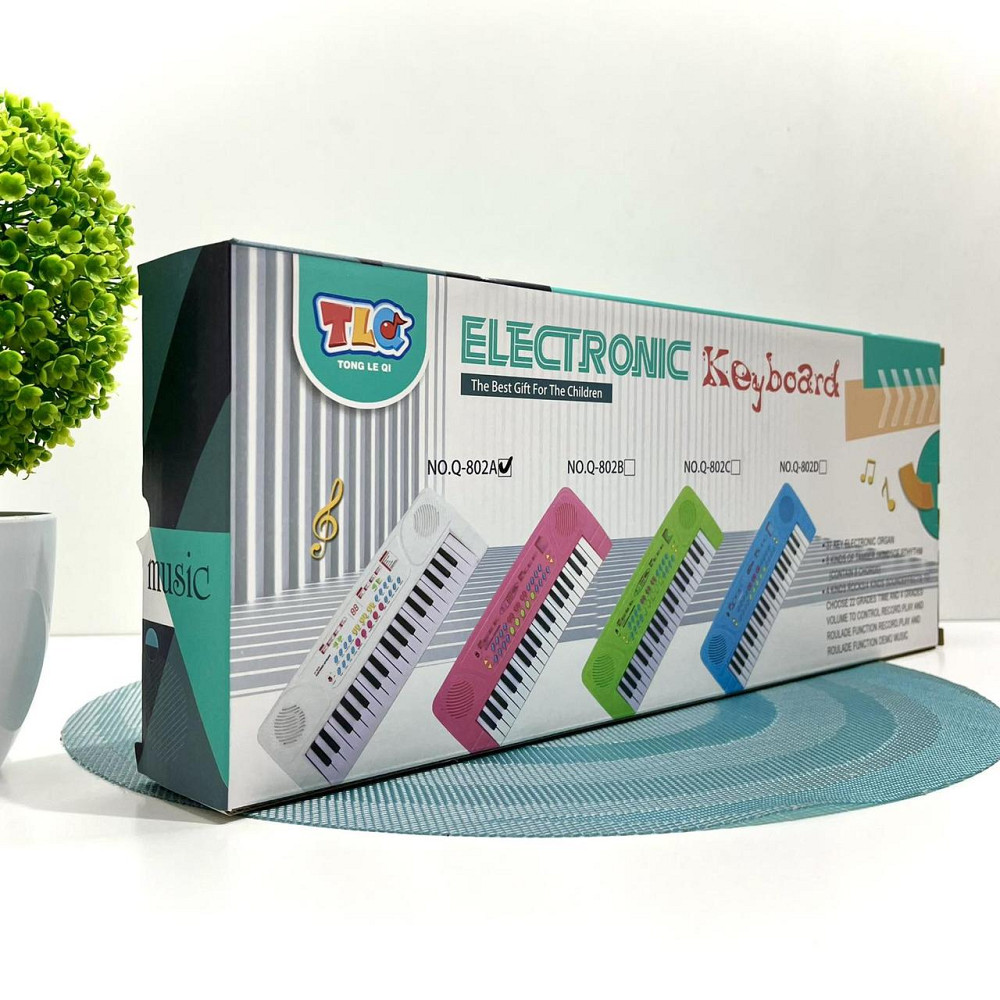 Синтезатор дитячий з мікрофоном 37 клавіш Білий (Q-802) Чернігів - фото 7