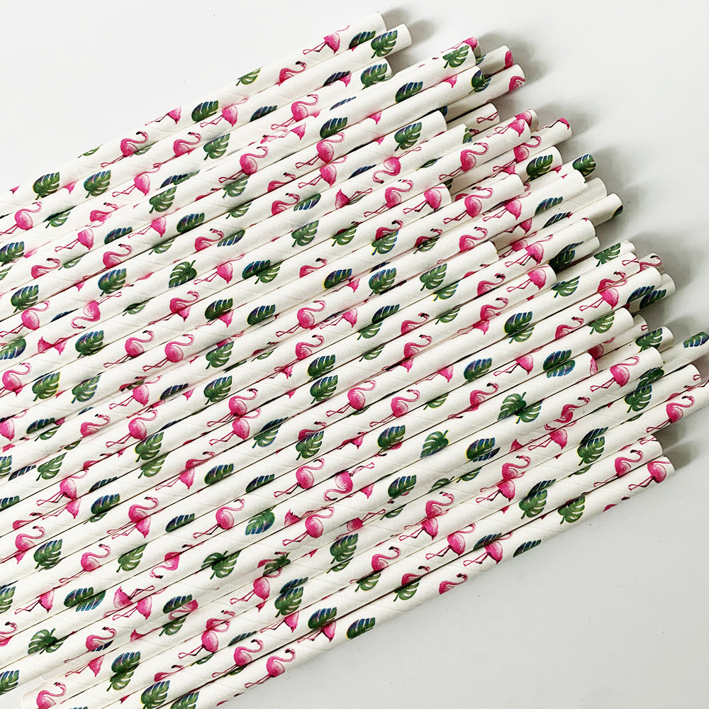 Коктейльні трубочки Фламінго 25штук 20 см різнобарвний Київ - фото 3