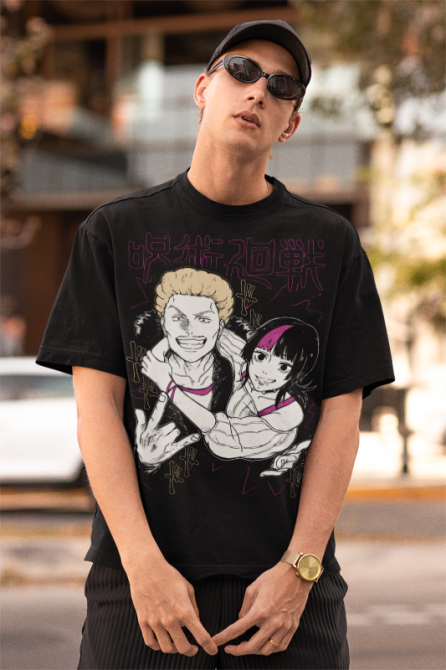 Футболка мужская аниме Магическая битва оверсайз (S/M/L) Черний AnimeJ0010 Днепр - изображение 10