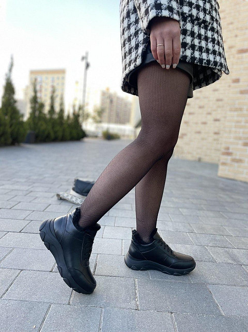 Кроссовки женские G.S.V. черные натуральная кожа зимние 38р.39р.40р. (5295) Коломыя - изображение 4