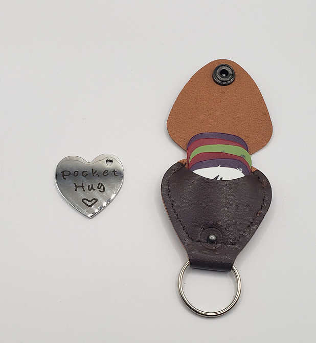 Кожаный брелок-держатель для медиаторов (+6 медиаторов) Одеса - фото 4