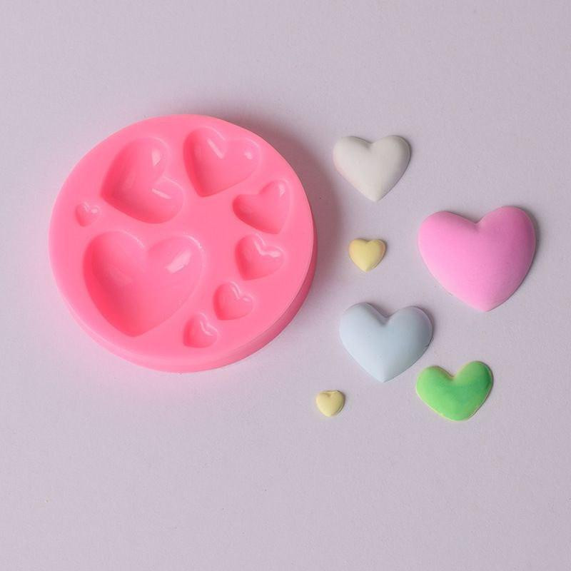 Молд силиконовый Сердца 78 мм розовый Киев - изображение 13