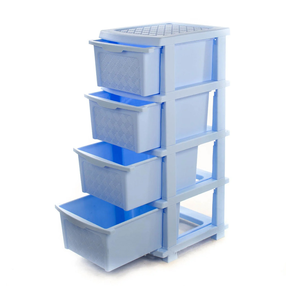 Комод R-Plastic "Компакт Плюс" 4 яруси 34*40*86 см блакитний Одеса - фото 2